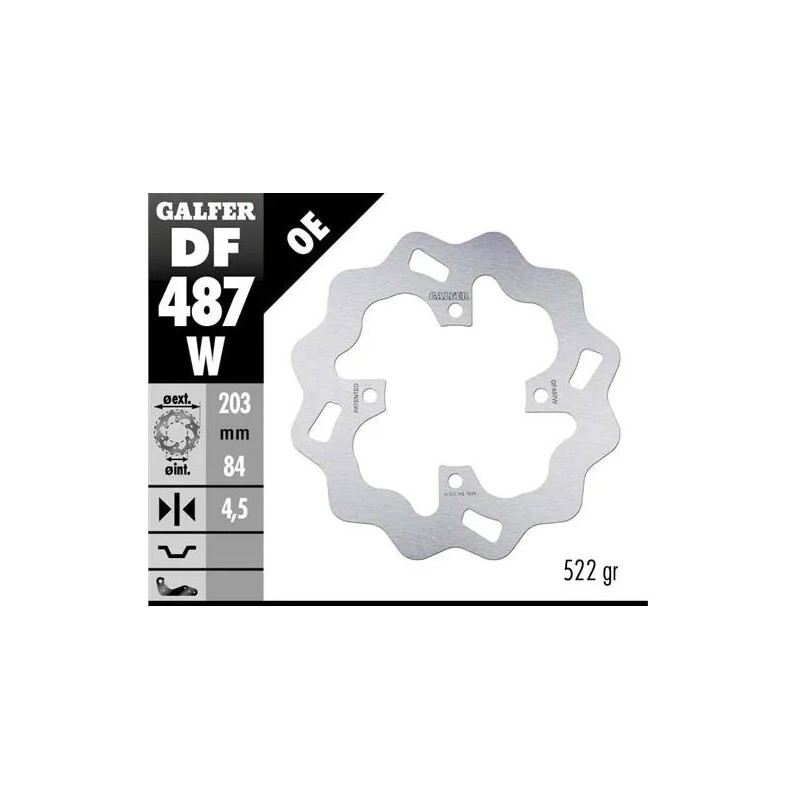 disco freno moto galfer wave fijo 200x4mm df487w