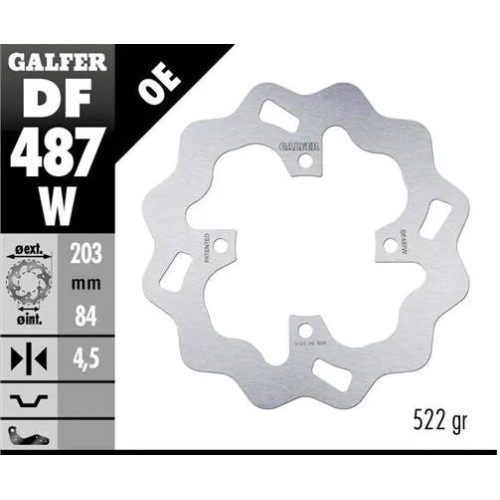 disco freno moto galfer wave fijo 200x4mm df487w