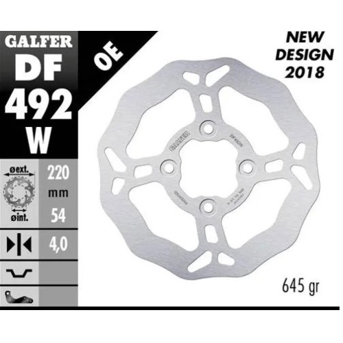disco freno moto galfer wave fijo 220x4mm df492w
