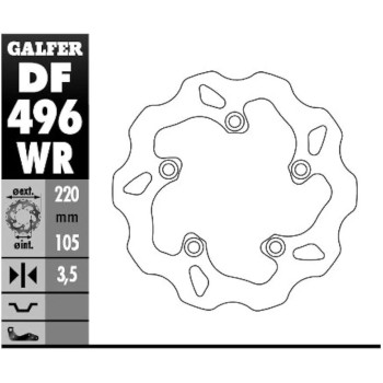 disco de freno wave df496wr