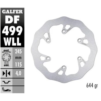 disco freno moto galder wave fijo solido df499wll