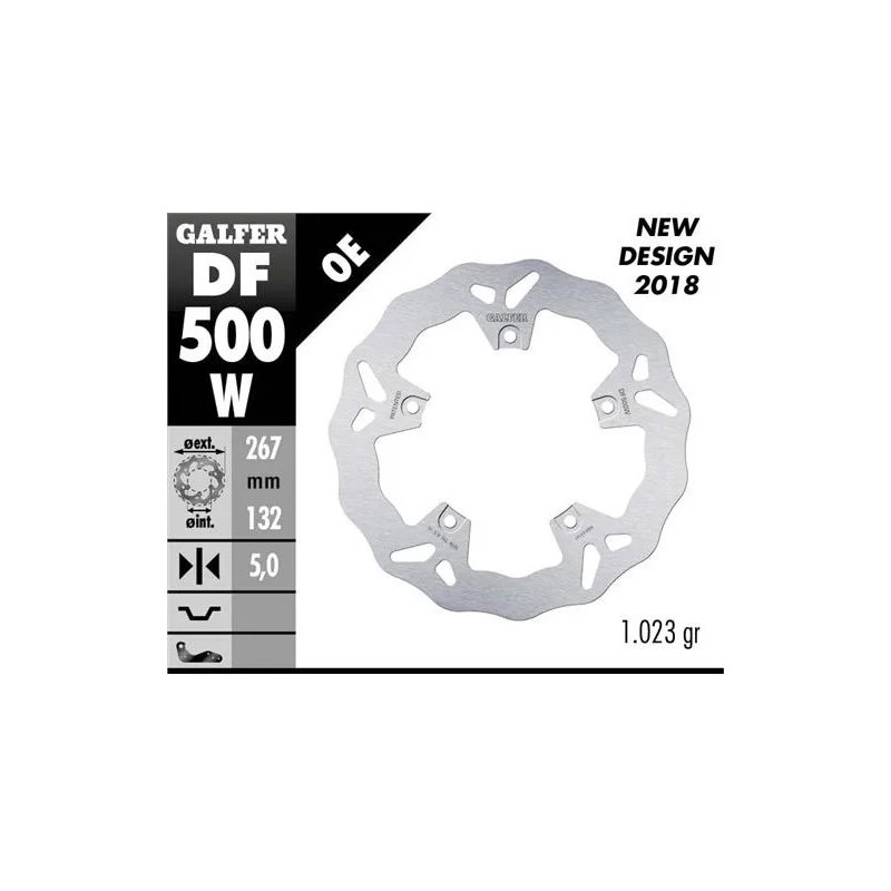 disco freno moto galfer wave fijo 267x5mm df500w