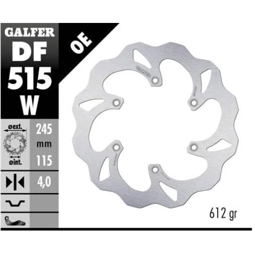 disco freno moto galfer wave fijo 245x4mm df515w