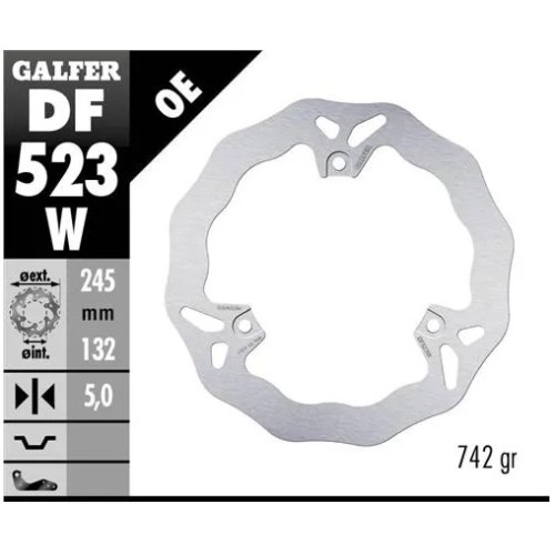 disco freno moto galfer wave fijo 245x5mm df523w