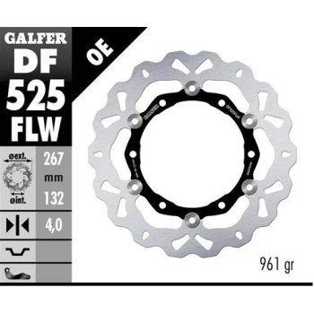 disco freno moto galfer wave flotante 267x4mm df52