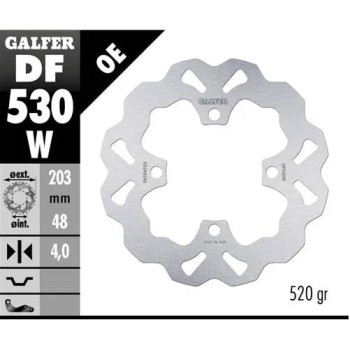 disco freno moto galfer wave fijo 203x4mm df530w
