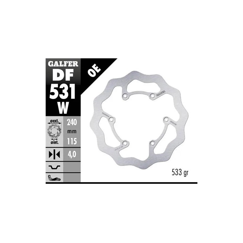 disco freno moto galfer wave fijo 240x4mm df531w