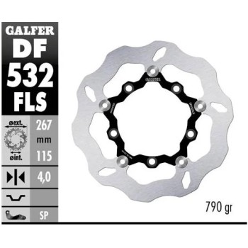 disco freno moto galfer wave flotante 267x4mm df53
