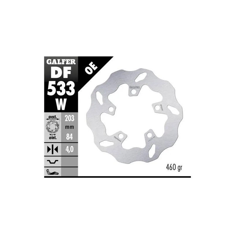 disco freno moto galfer wave fijo 203x4mm df533w