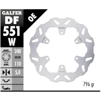 disco freno moto galfer wave fijo 240x5mmdf551w