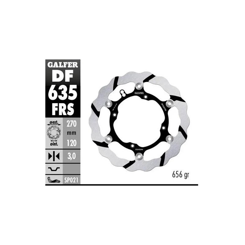disco freno moto galfer wave flotante df635frs