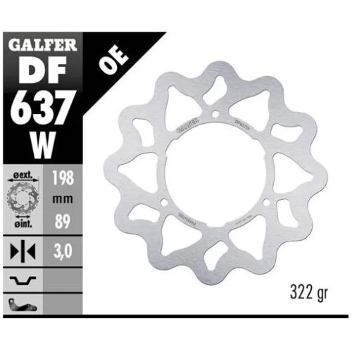 disco freno moto galfer wave fijo 198x3mm df637w