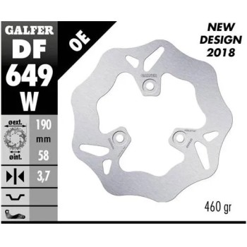 disco freno moto galfer wave fijo 190x3 8mm df649w