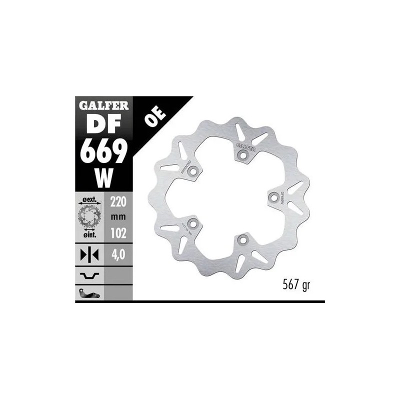 disco freno moto galfer wave fijo 220x4mm df669w