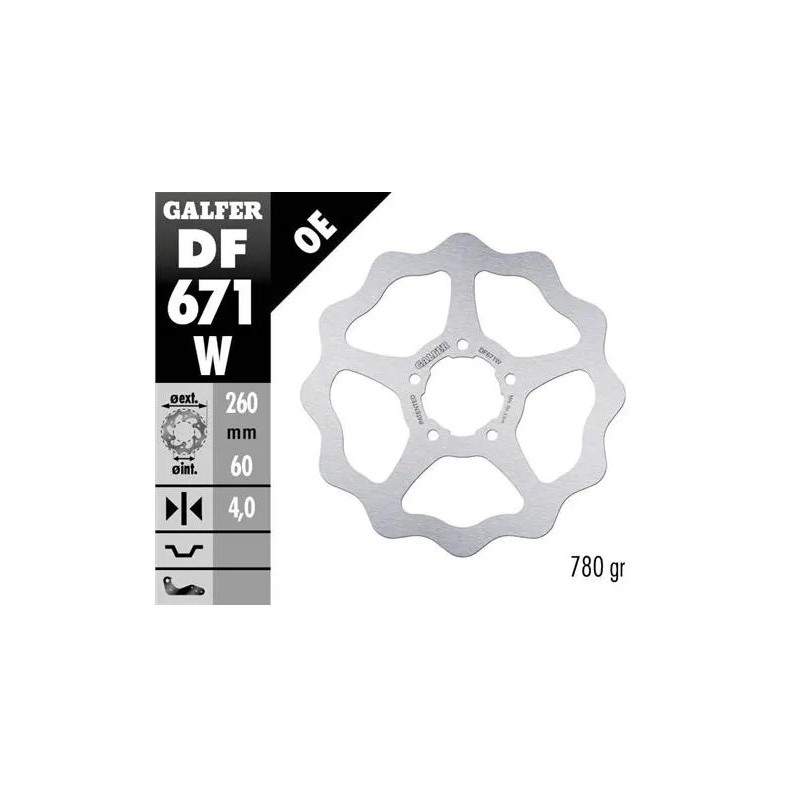 disco freno moto galfer wave fijo 260x4mm df671w