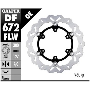 disco freno moto galfer wave flotante 300x4mm df67