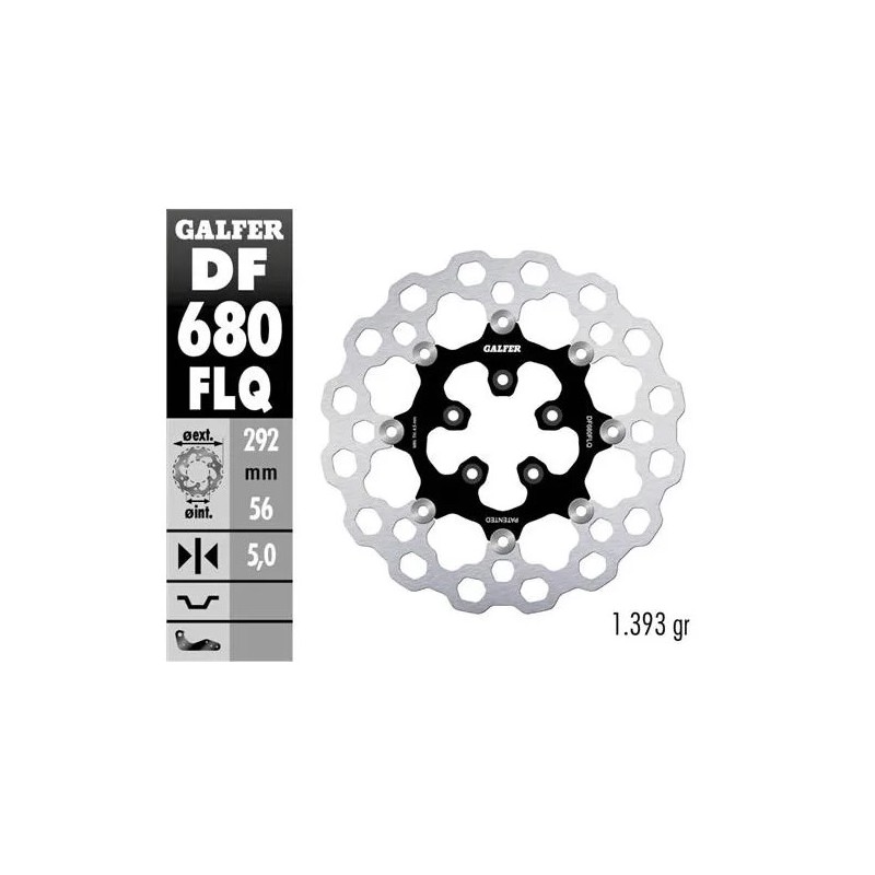 disco freno moto flotante galfer qubic 292x5mm df6