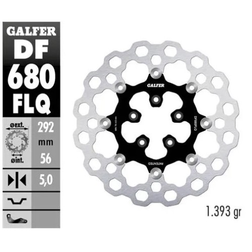 disco freno moto flotante galfer qubic 292x5mm df6