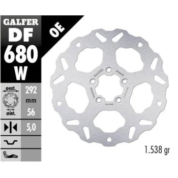 disco freno moto galfer wave fijo 292x5mm df680w