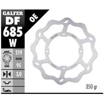 disco freno moto galfer wave fijo 219x3mm df685w
