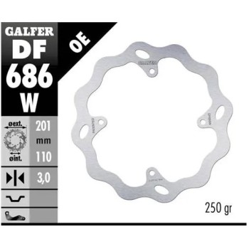 disco freno moto galfer wave fijo 201x3mm df686w