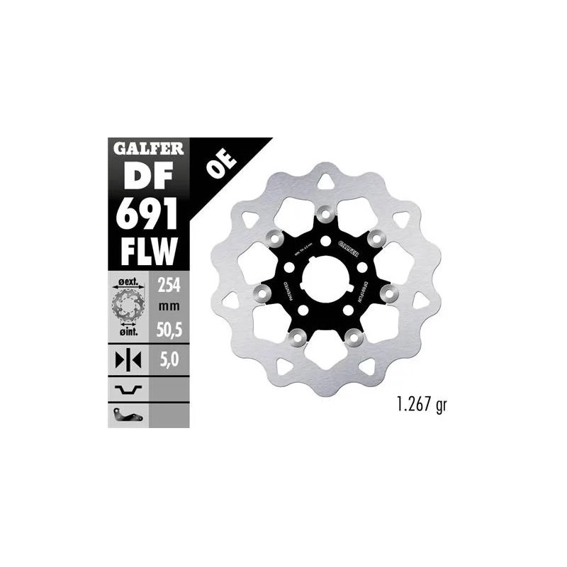 disco freno moto galfer wave flotante 254x5mm df69