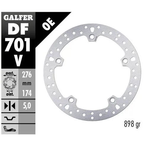 disco freno moto fijo galfer 276x5mm df701v
