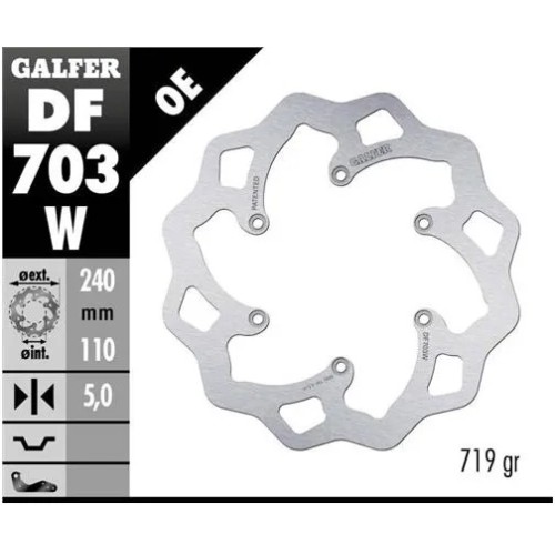 disco freno moto galfer wave fijo 240x5mm df703w