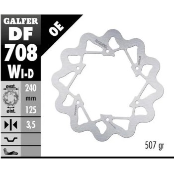 disco freno moto galfer wave fijo izquierdo df708w