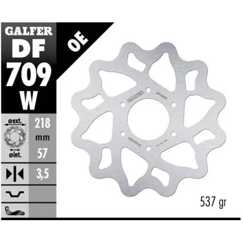 disco freno moto galfer wave fijo 218x3 5mm df709w