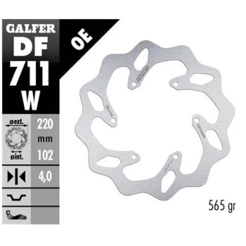 disco freno moto galfer wave fijo 220x4mm df711w