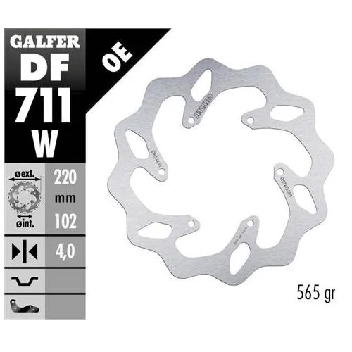 disco freno moto galfer wave fijo 220x4mm df711w