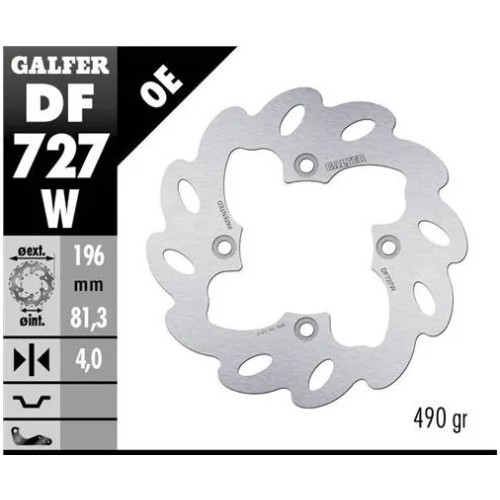 disco freno moto galfer wave fijo 196x4mm df727w