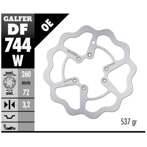 disco freno moto galfer wave fijo 260x3 2mm df744w