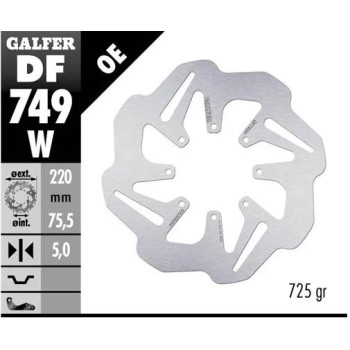 disco freno moto galfer wave fijo 220x5mm df749w