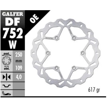 disco freno moto galfer wave fijo 250x4mm df752w
