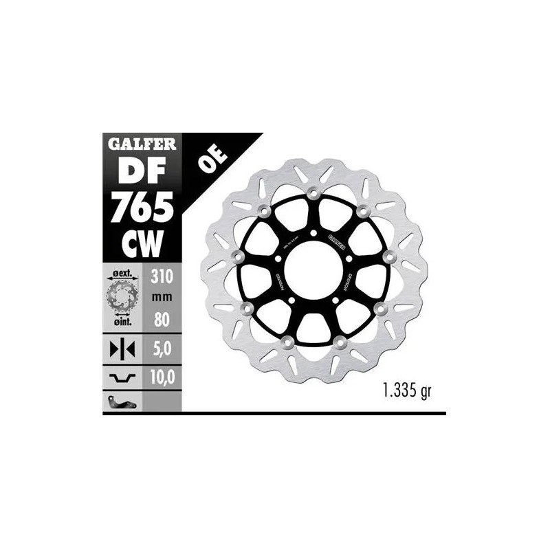 disco freno moto galfer wave flotante completo df7