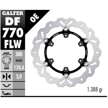 disco freno moto galfer wave flotante 300x5mm df77