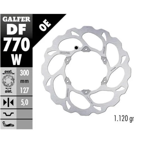 disco freno moto galfer wave fijo 300x5mm df770w