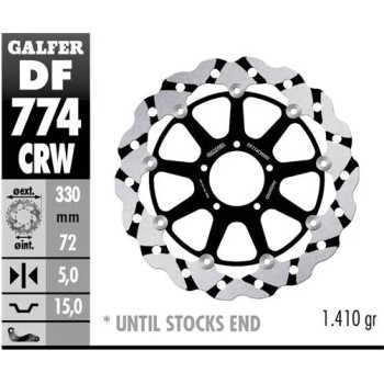 disco freno moto galfer wave flotante derecho df77