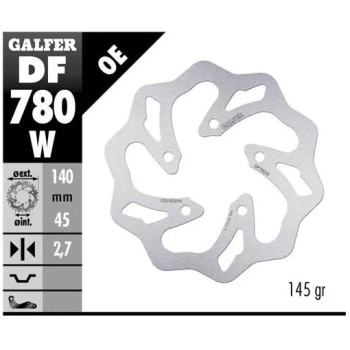 disco freno moto galfer wave fijo 140x2 7mm df780w