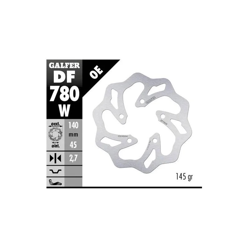 disco freno moto galfer wave fijo 140x2 7mm df780w