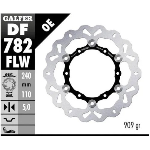disco freno moto galfer wave flotante 240x5mm df78