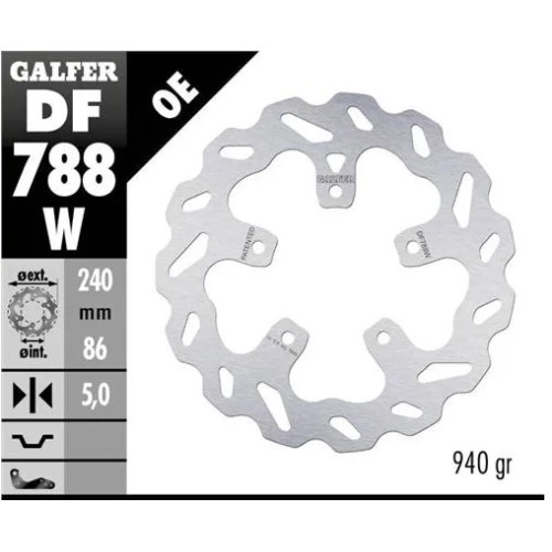 disco freno moto galfer wave fijo 240x5mm df788w