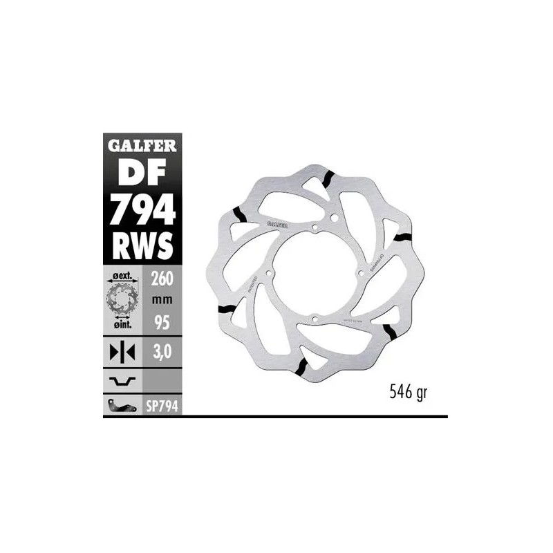 disco freno moto galfer wave fijo 260x3mm df794rws
