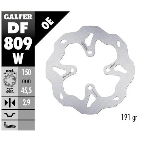 disco freno moto galfer wave fijo 150x2 9mm df809w
