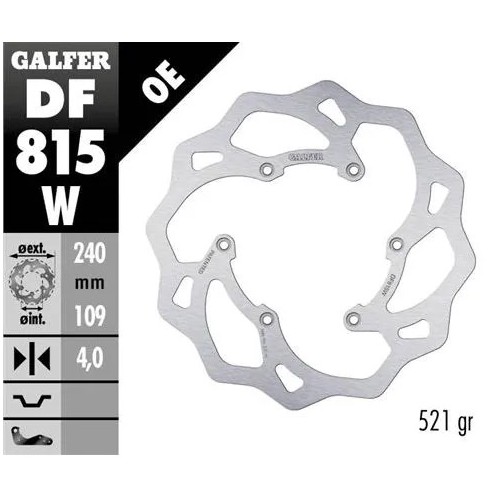 disco freno moto galfer wave fijo 240x4mm df815w
