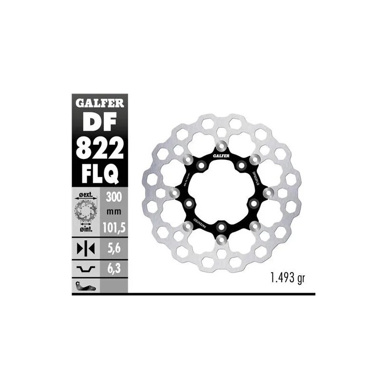 disco freno moto flotante galfer qubic df822flq