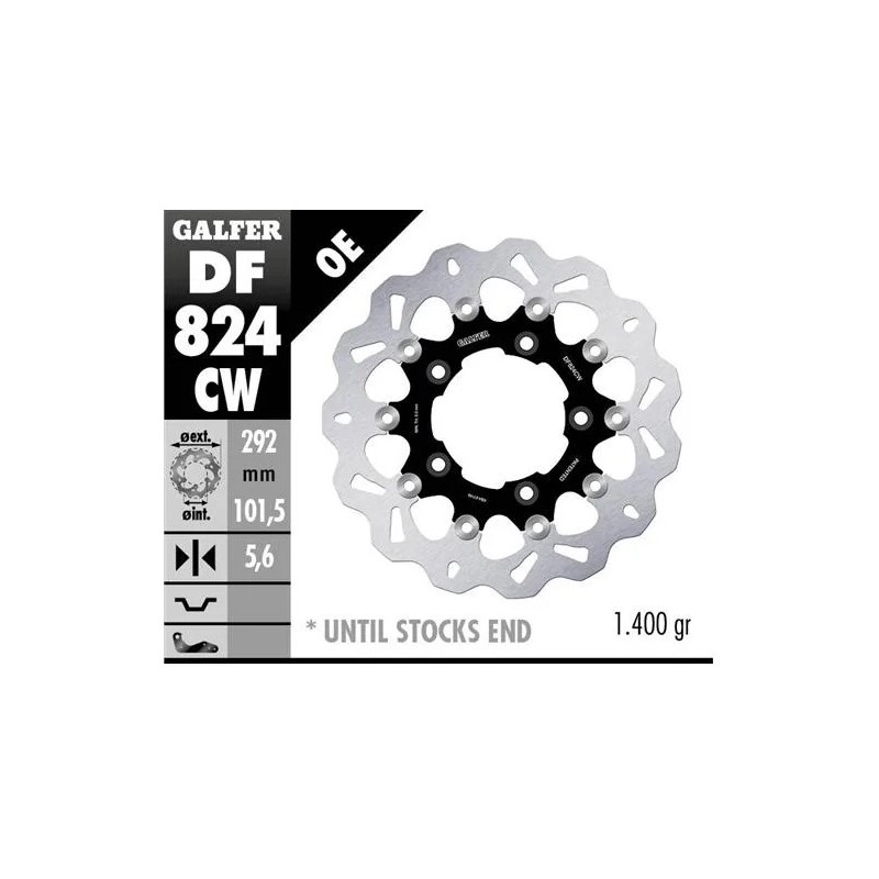 disco freno moto galfer wave flotante completo df8