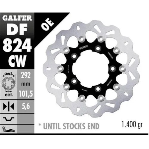 disco freno moto galfer wave flotante completo df8